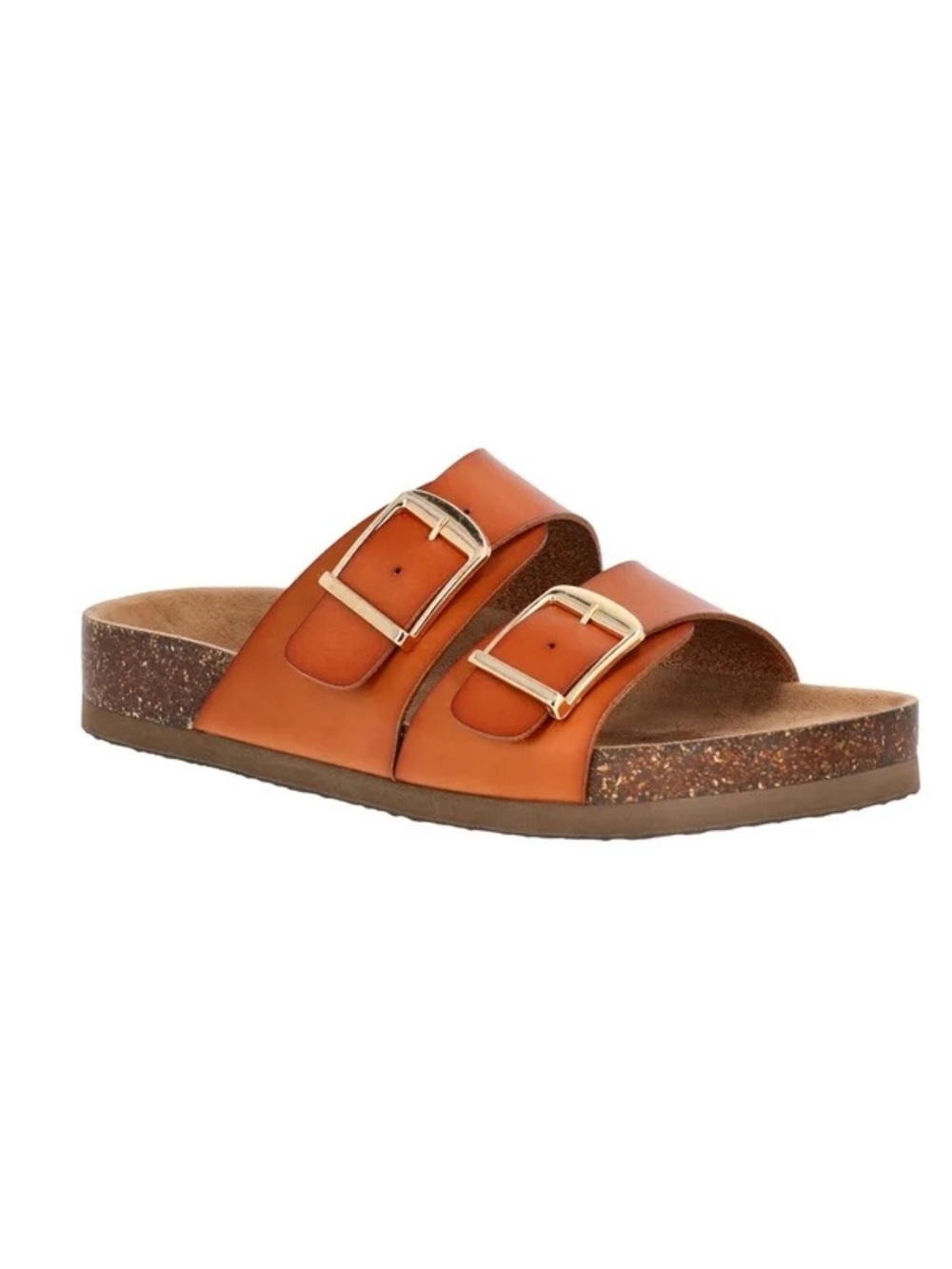 Time and Tru Women's Comfort Footbed Slide On Buckle Sandals NWT